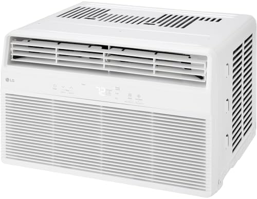 LG 10,000 BTU Window Air Conditioner with Dehumidifier, 115V, Window AC for Medium Rooms up to 450 Sq. Ft., Window Unit AC with Remote Control, 3 Speeds, Auto-Restart, 24-Hour Timer, White