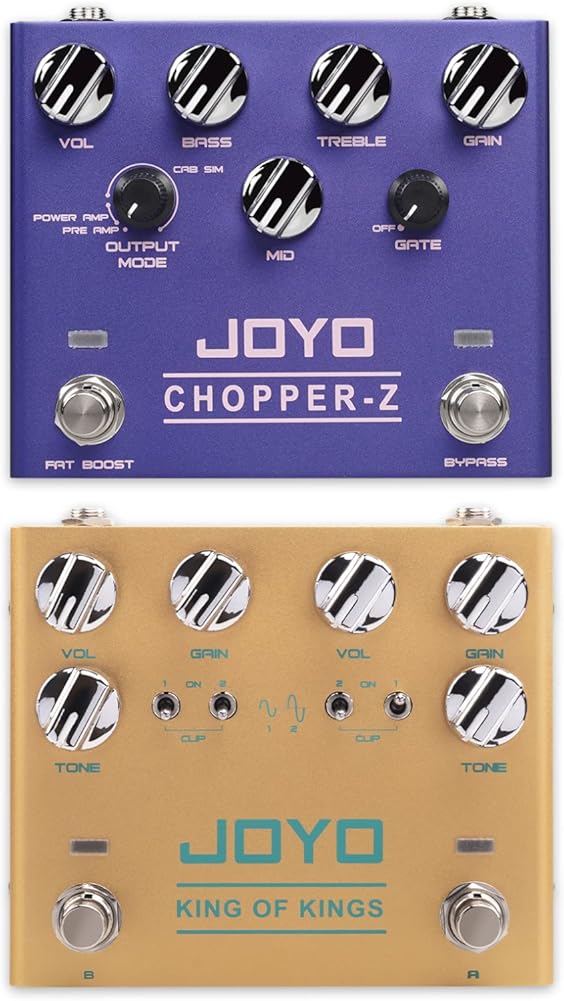 JOYO R-18 High Gain Amp Sim Pedal and R-20 Dual Crunch Pure Analog Overdrive Pedal