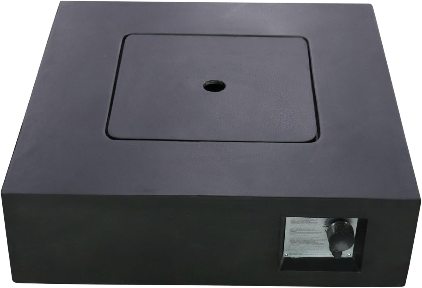 Penau Fiber Reinforced Concrete Fire Pit Table with Propane/Natural Gas, 40,000 BTU, Modern Charcoal Design, Weather-Durable, No Assembly Required