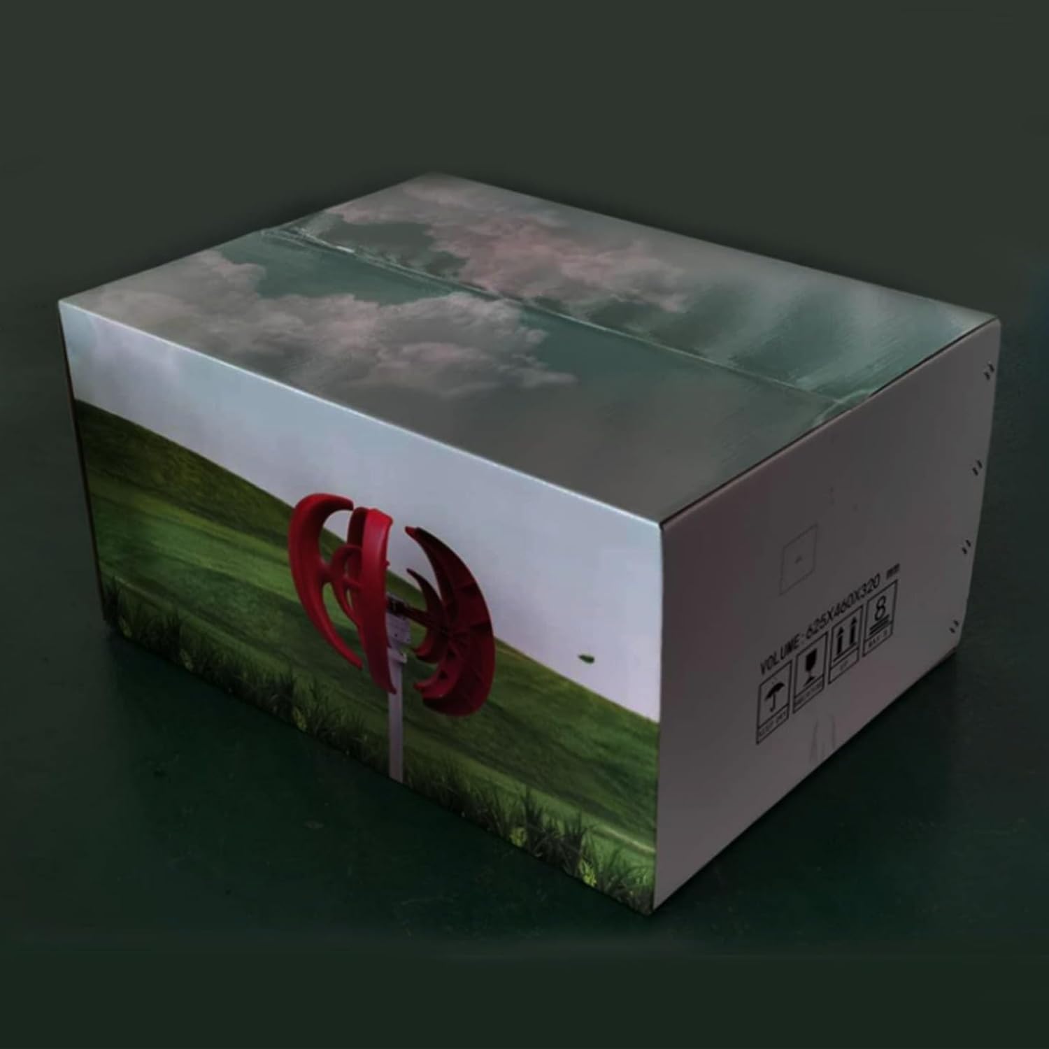 24v, 12000W Vertical Axis Wind Turbine Generator, Low Noise Low Startup Wind Speed ​​12V 24V 48V Windmill Off Grid System with MPPT Controller (5 Blades)