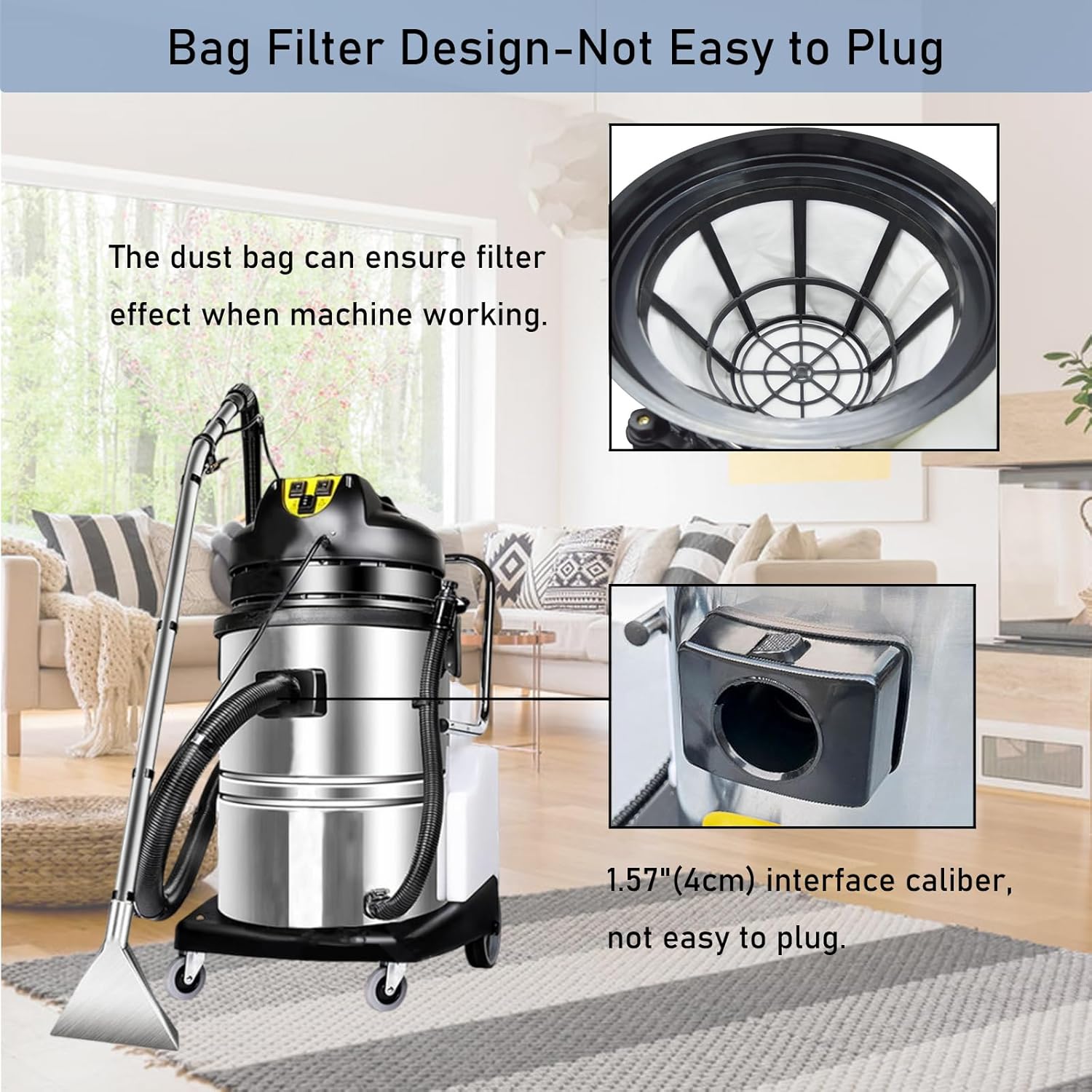 INTSUPERMAI 80L Carpet Cleaner Upright Carpet Cleaner Commercial Carpet Extractor Upholstery Cleaner 3 in 1 Multi-Purpose Floor Deep Cleaner
