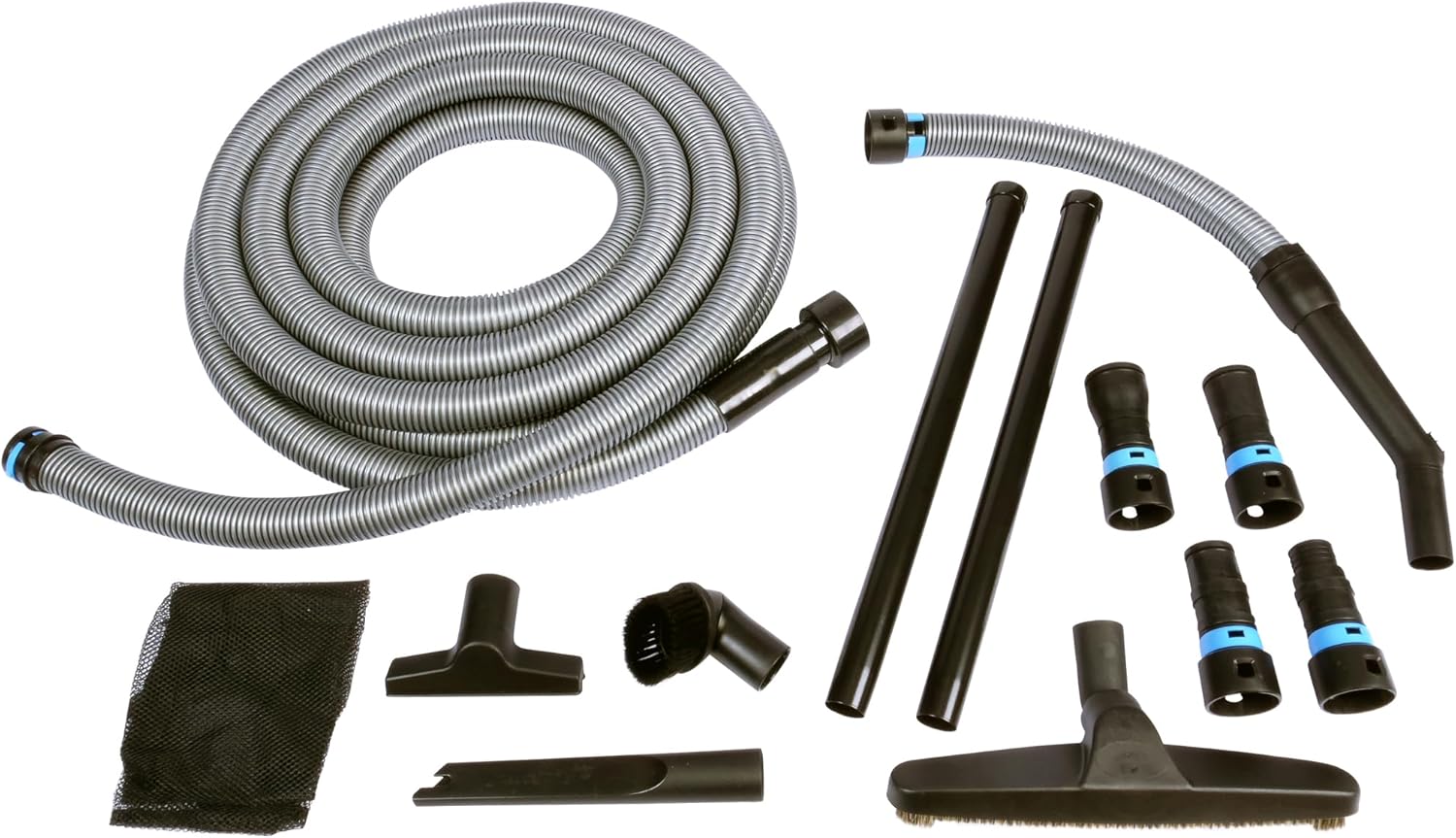 Quick Click Multi-Brand Power Tool Dust Collection Adapter Set and Full Cleanup Vacuum Accessories with 30 Ft. Hose for Home and Shop Wet/Dry Vacuums