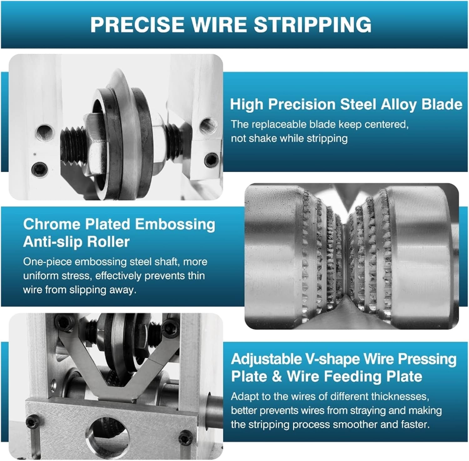 Manual Copper Wire Stripping Machine Scrap Recycle Tool Cable Stripper Peeler Machine Wire Diameter 1-70mm Peeling Tool with Efficiency(1mm-70mm)