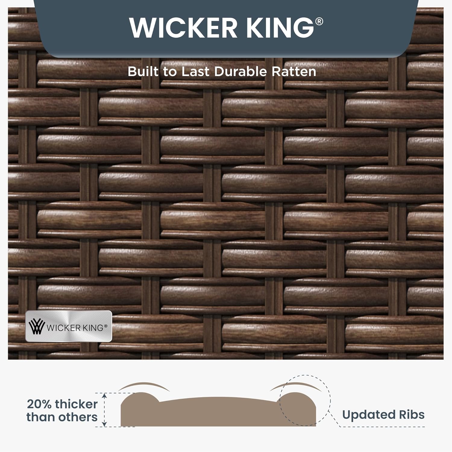 PHI VILLA 9-Seat Outdoor Wicker Furniture Set with 4-inch Thick Cushions, High Back Wicker Sofa with Gas Fire Pit Table for Cozy Patio Conversations in Elegant Beige (3 Seat Sofa)