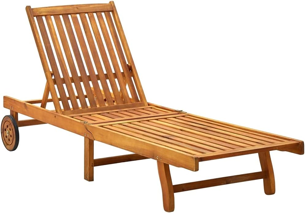 Patio Lounges Sun Lounger Solid Acacia Wood