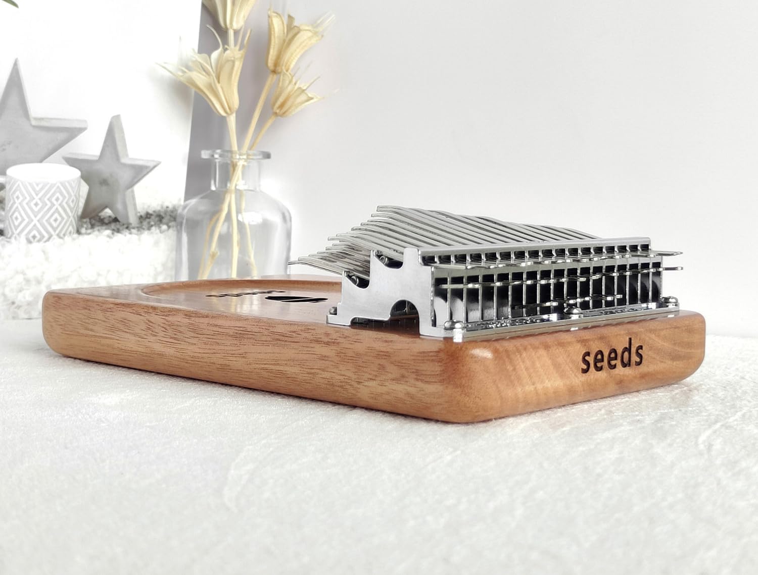 Seeds Kalimba Thumb Piano 41 Keys Chromatic C-Tuned Thumb Piano Okoume wood Flat Board ultra-lightweight Portable Mbira Finger Piano(LATEST VERSION)