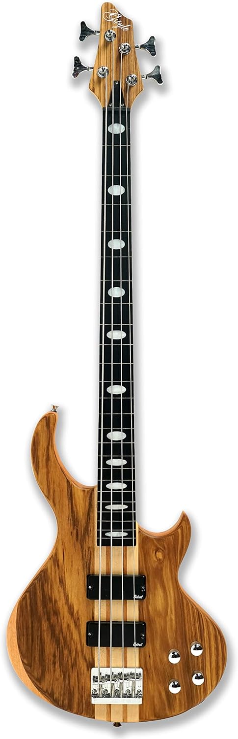 Fretless 4 String Electric Bass Guitar Millettia Laurentii+Okoume body maple neck