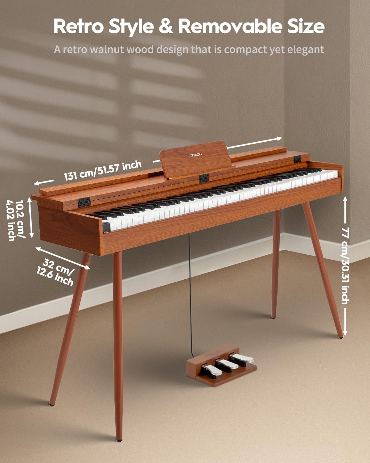 STRICH 88 Key Digital Piano & Piano Bench
