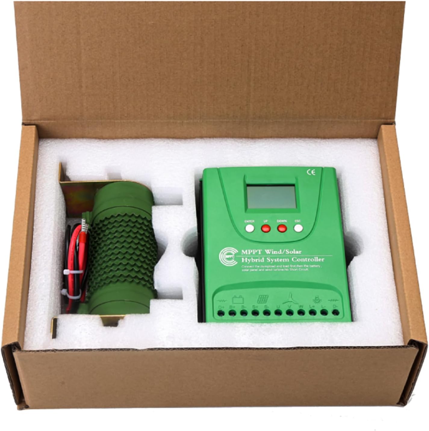 220v, 48V 5000W Wind and Solar Hybrid Charge Controller 12V/24V/48V/220V MPPT Boost Charge Regulator with LCD Display and Free Dump Load Accurate