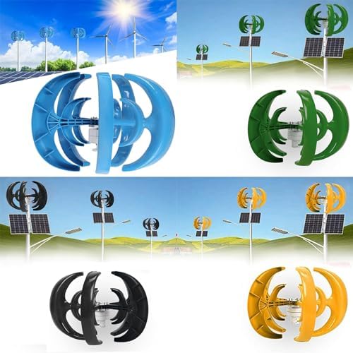 12000W Wind Turbine Generator for Home & Street Lighting, 12V/24V, 5-Blade Low RPM Windmill with Controller, Durable & Efficient Red Design