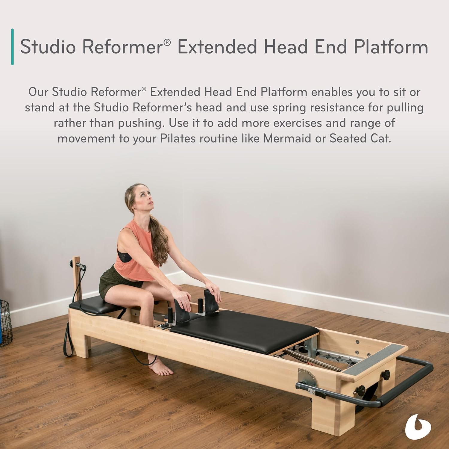 Balanced Body Studio Reformer Head End Platform, Pilates Reformer Platform, Reformer Accessory, Nonslip Platform for Home Pilates Gym or Studio Use