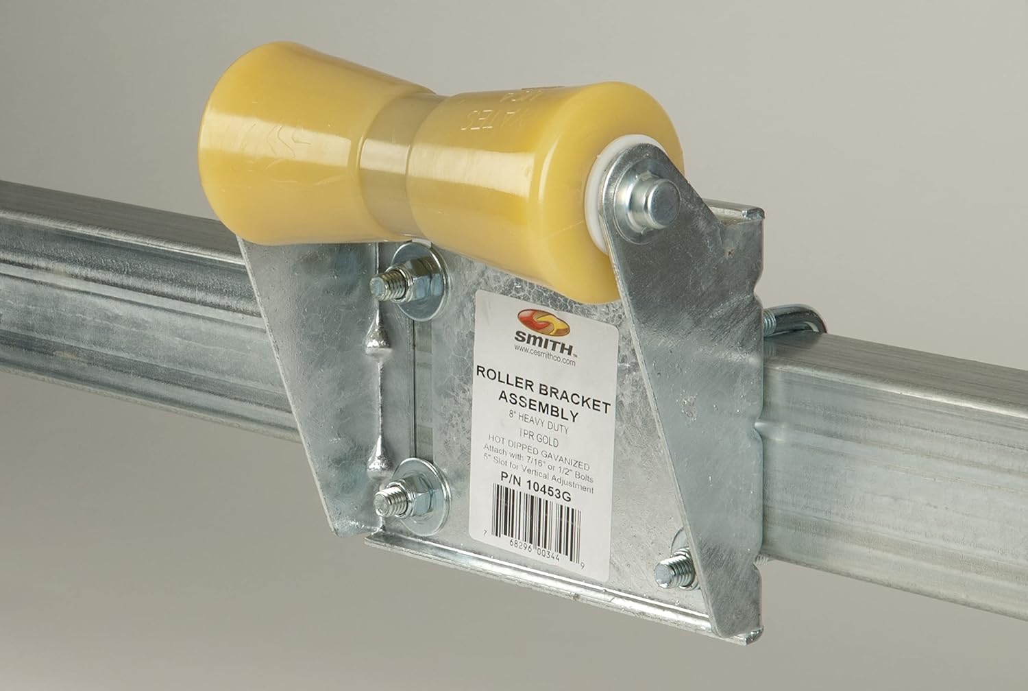 CE Smith - 10453G Galvanized Roller Bracket Assembly - Durable Boat Accessories - 8