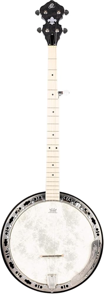 Ortega Guitars Facon Falcon Series Left-Handed 5-String Quilted Maple Resonator Acoustic-Electric Banjo w/Bag, (OBJE400TCO-L)