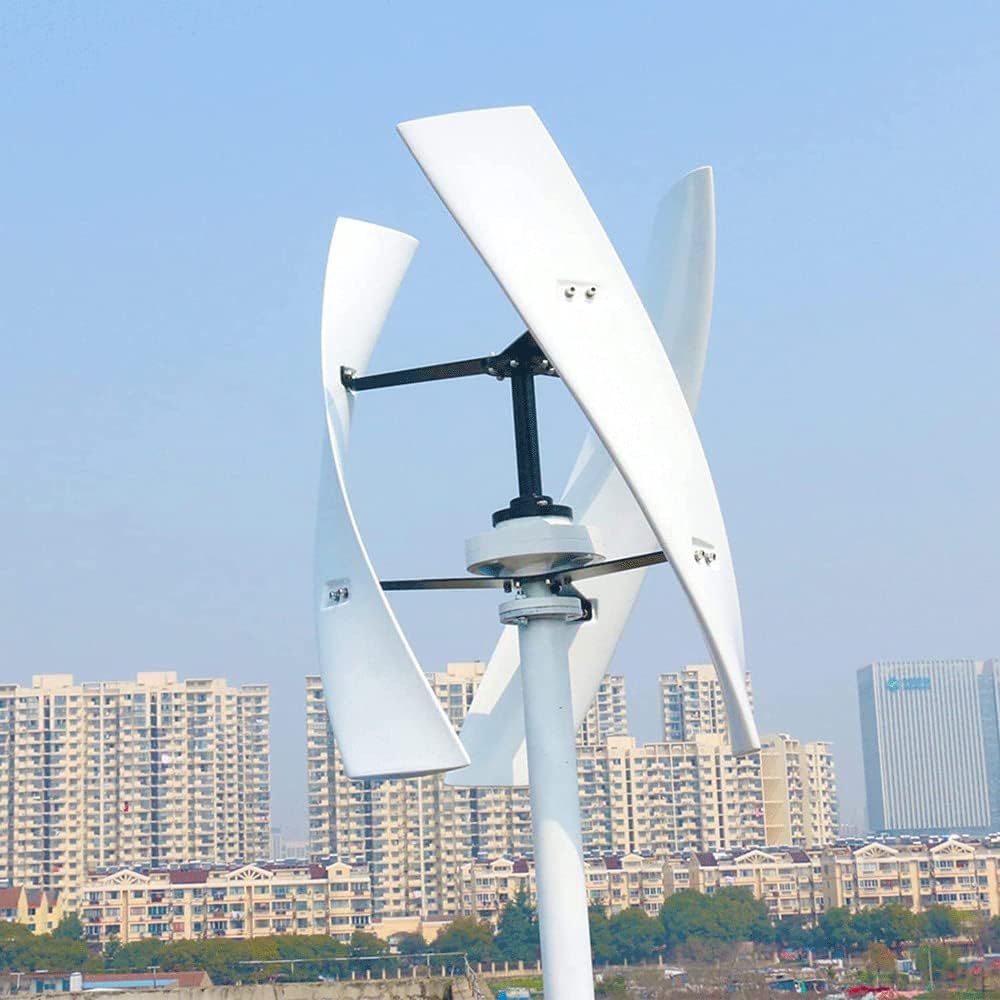 600W Free Energy Windmill, Vertical Axis Wind Turbine Generator, 3 Blades 12V 24V 48V Wind Turbine, Wind Generator with Controller for Home Factory Use