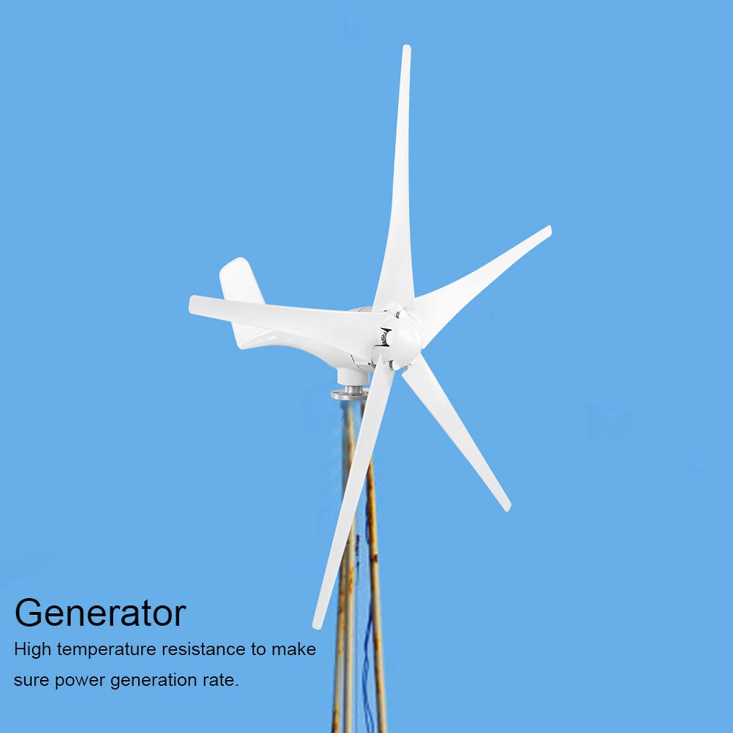 Wind Generator, 1200W 5 Blade Small Wind for Industrial Supplies Machinery Equipment,Dynamo (48V)