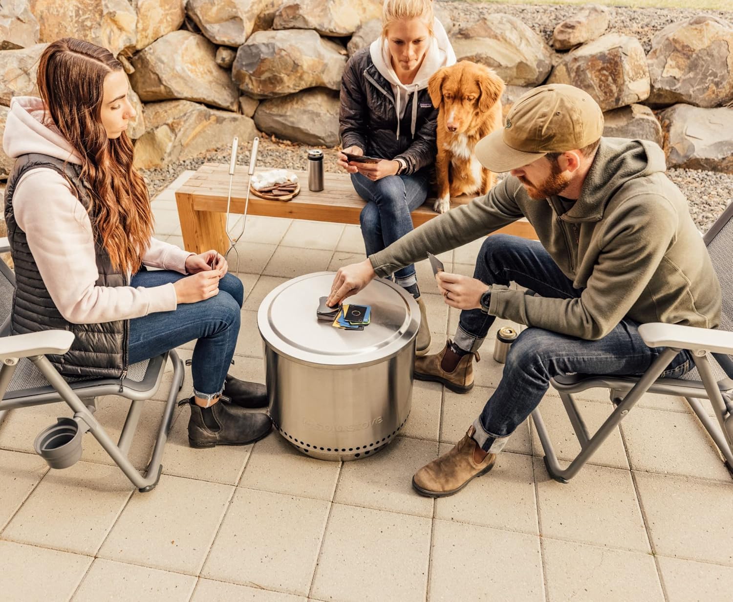 Solo Stove Bonfire Lid - Premium 304 Stainless Steel Fire Pit Cover, Modern Round Design, Versatile Tabletop Accessory, Compatible with Solo Stove Bonfire, Wood Burning and Camping Accessory