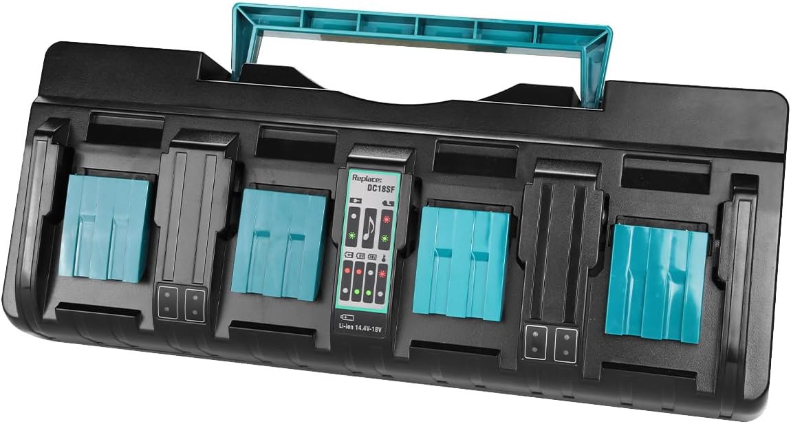 Suitable for Makita DC18RD 14.4V-18V Lithium Batteries, Power Tools, 6A Dual Charger (DC14.6V3A)