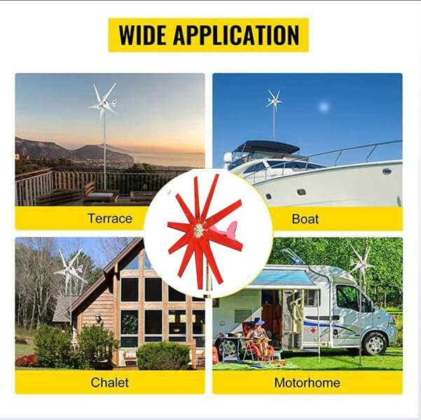 16000W Wind Turbine Generator Set, 12V 24V 48V 220V Vertical Wind Power Turbine Generator Kit with Charge Controller for Home Factory Use,220v