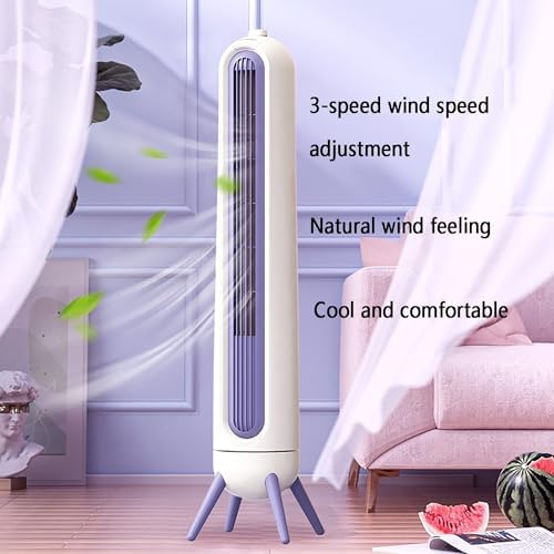 Bladeless Fan/Tower Fan/Standing Fan/Floor Cooling Fan/Silent air Conditioning Fan; Three Wind speeds, Stylish and Elegant, Perfect Match with Various Home Decoration Styles