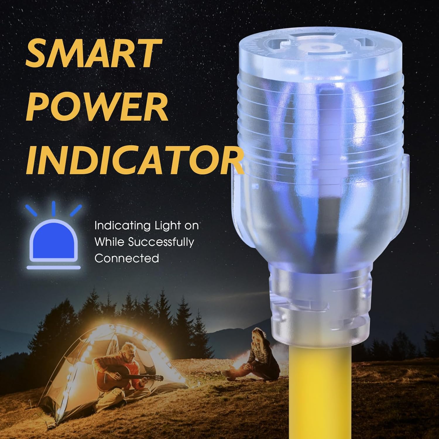 TOOLIOM 30 Amp Generator Cord, L14-30P/L14-30R Generator Extension Cord, UL Listed Heavy Duty Generator Power Cord 125/250V 7500W 10 AWG SJTW RV Extension Cord with Lighted Power Indicator (75FT)