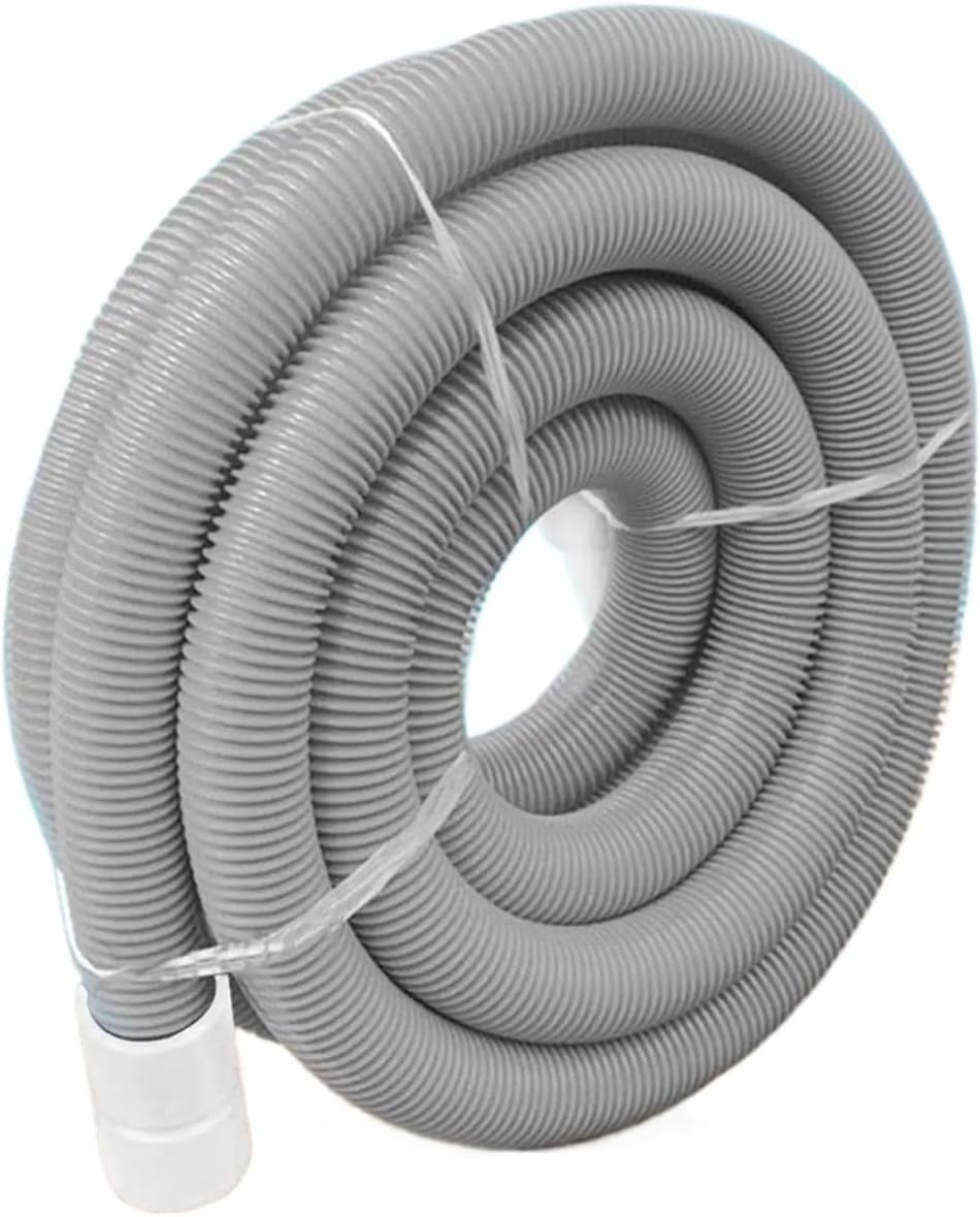 Heavy Duty Ground Pool Vacuum Hose, Durable Flexible Connector, Portable Gray
