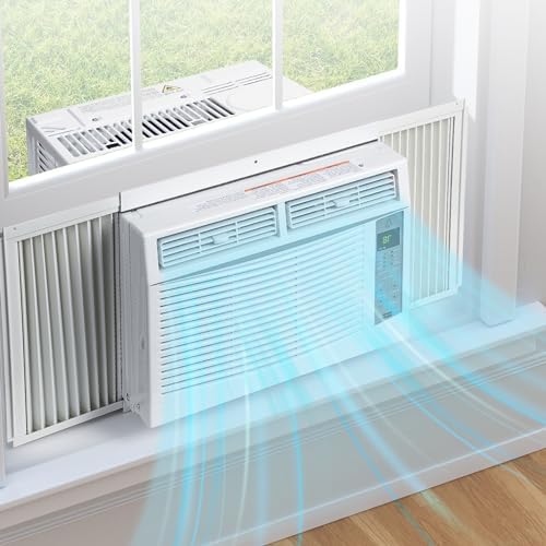 Window Air Conditioner with WiFi 6000 BTU – Quiet Energy Star AC Unit with Remote, 3 Fan Speeds, Auto Restart, ECO Mode, Timer & Sleep Mode – Easy Install for Small Rooms