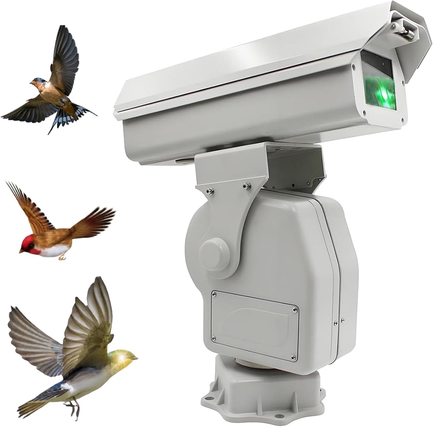 Automatic Bird Repellent Laser Deterrent, 360° Rotation, APP Control, Waterproof, Humane Solution for Farms, Airports, Solar Farms, Pigeon, Starling, Sparrow Control