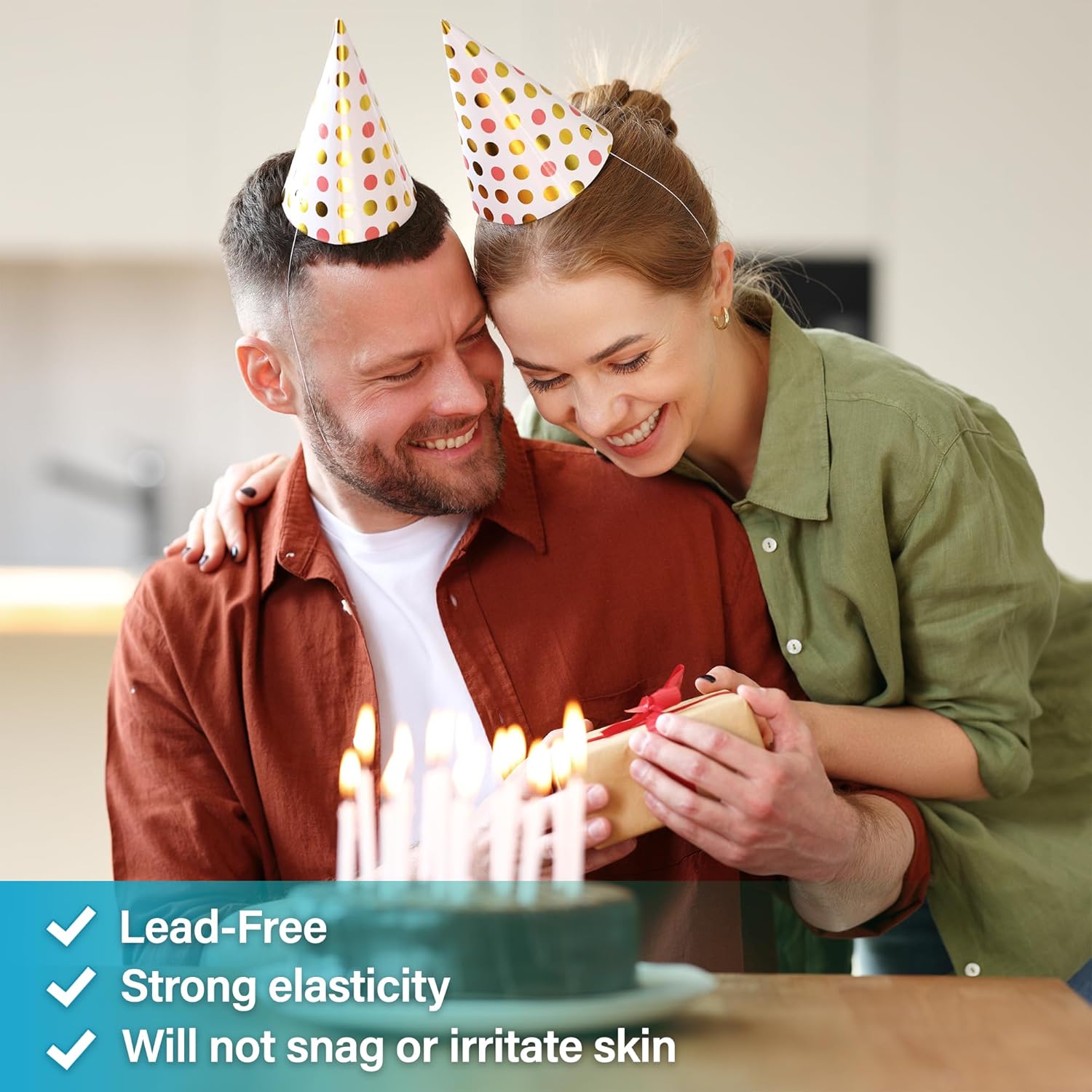 Mandala Crafts White Barbed Elastic Barbed Cord - 500 Round 13” Craft Elastic Cords with Metal Ends for Menu Bands, Badge Loops, and Light-Duty Fastening