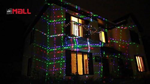 LedMall Motion Pattern Firefly 3 Models in 1 with 18 Patterns RGB Outdoor Laser Christmas Lights Projector with RF Remote Control and Security kit