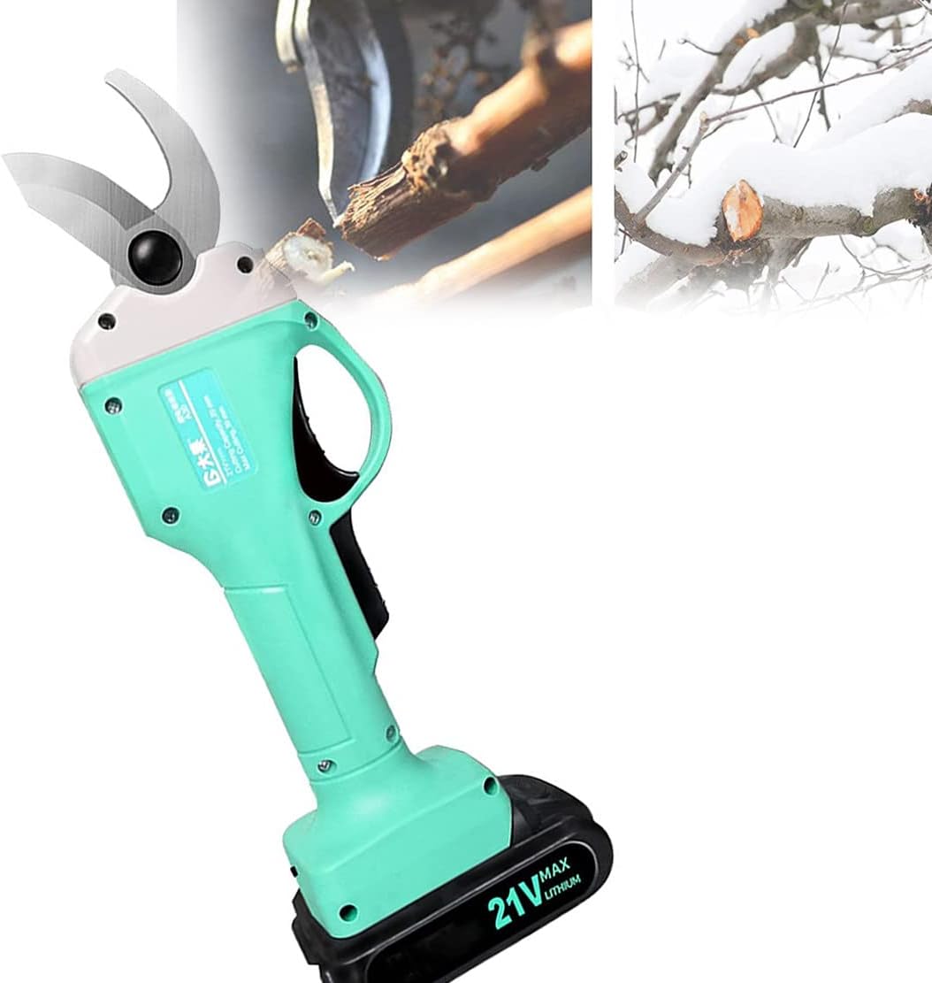 Electric Pruning Shears, Professional Power Secateurs with 2 pcs 2Ah Backup Rechargeable Lithium Battery Powered, for Hedge, Branch, Fruit, Bush, Orchard, 20mm