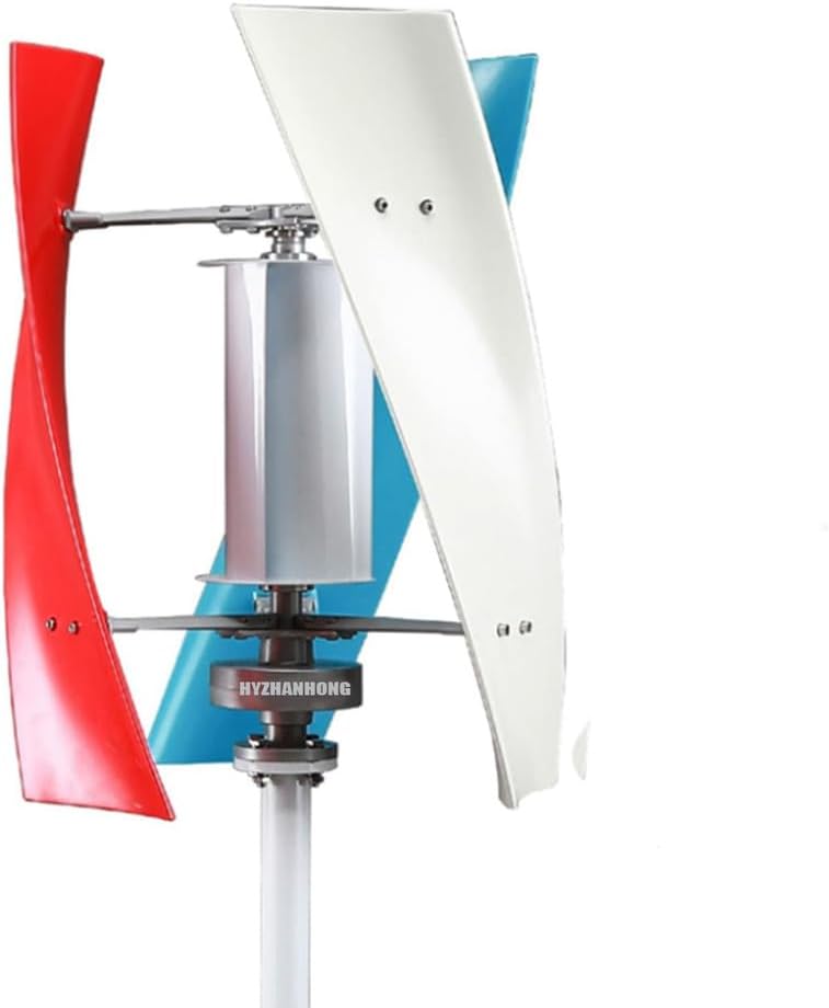 100W-3000W Vertical Wind Turbine Permanent Magnet Generator Kit, 3 Blades Low Noise Windmill with Controller for Home Boats Cabins Mobile Homes (48V),220V