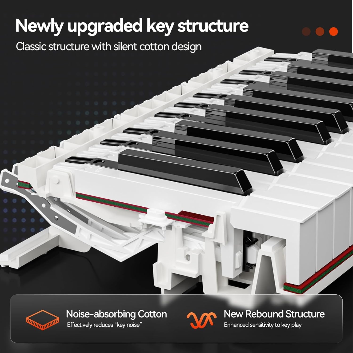 ZHRUNS Digital Piano 88 Key Weighted, Full Size Electric Keyboard Piano for Beginners, Portable Piano Keyboard with Sheet Music Stand, Sustain Pedal, Power Adapter, Black (Keyboard Only)