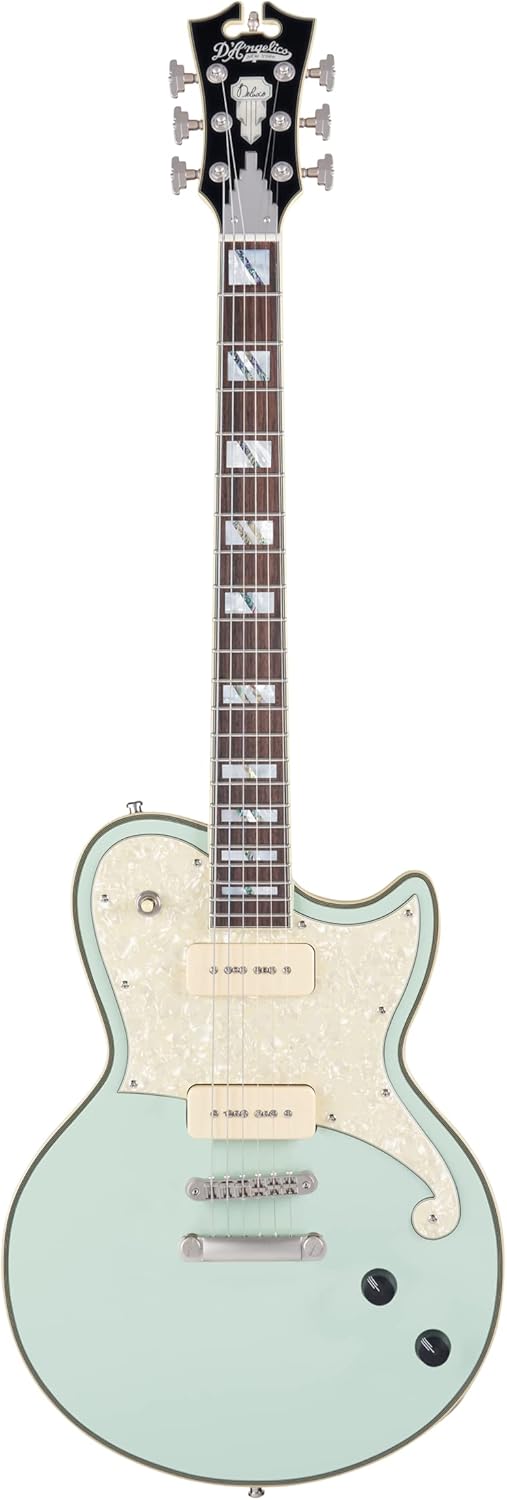 D'Angelico 6 String Solid-Body Electric Guitar, Right, Sage (DADATLSAGESNS)