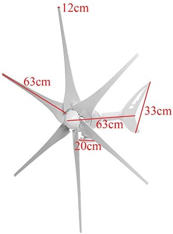 8000W 12/24 Volt Wind Turbines Horizontal Wind Generator 3/6 Blade Power Automatically Adjust Windward Direction Tail+Controller,6 Blades,24v