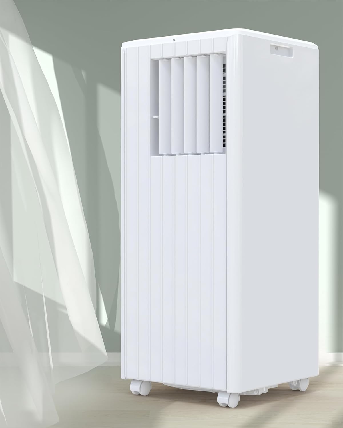 Portable Air Conditioners 8000 BTU,3-In-1 AC Cooling Unit, 2 Speeds, 24H Timer,Energy Savings for Room Bedroom Office, White