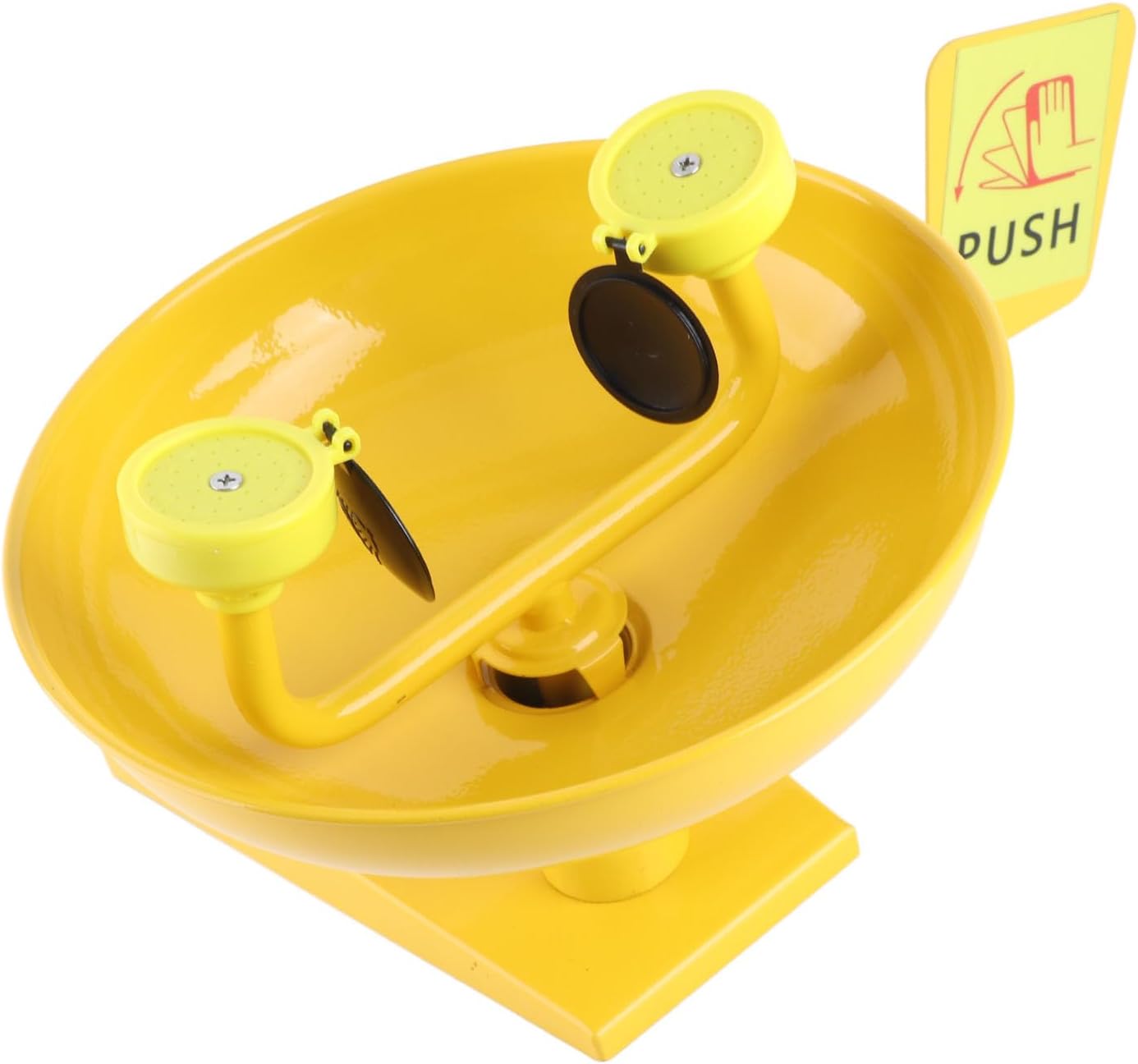 FTVOGUE Wall Mounted Eye Wash Station, 304 Stainless Steel Emergency Eye Wash Spray Heads Eyewash Sign, for Chemical Plants Laboratories FactoriesOccupational Health & Safety Products