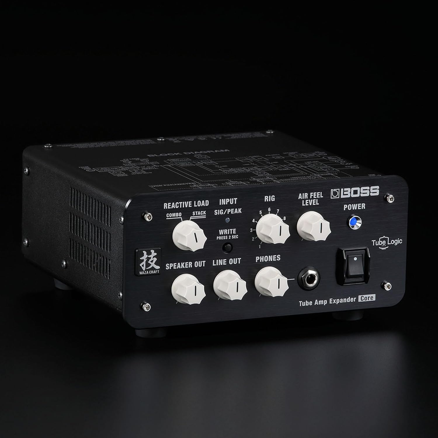 Boss Waza Tube Amp Expander Core Bundle with Gearlux Power Supply, MIDI Cable, Instrument Cable, Picks, and Austin Bazaar Polishing Cloth