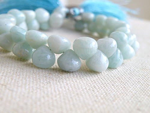 amazonite gemstone smooth onion briolette 8 to 8.5mm 21 beads