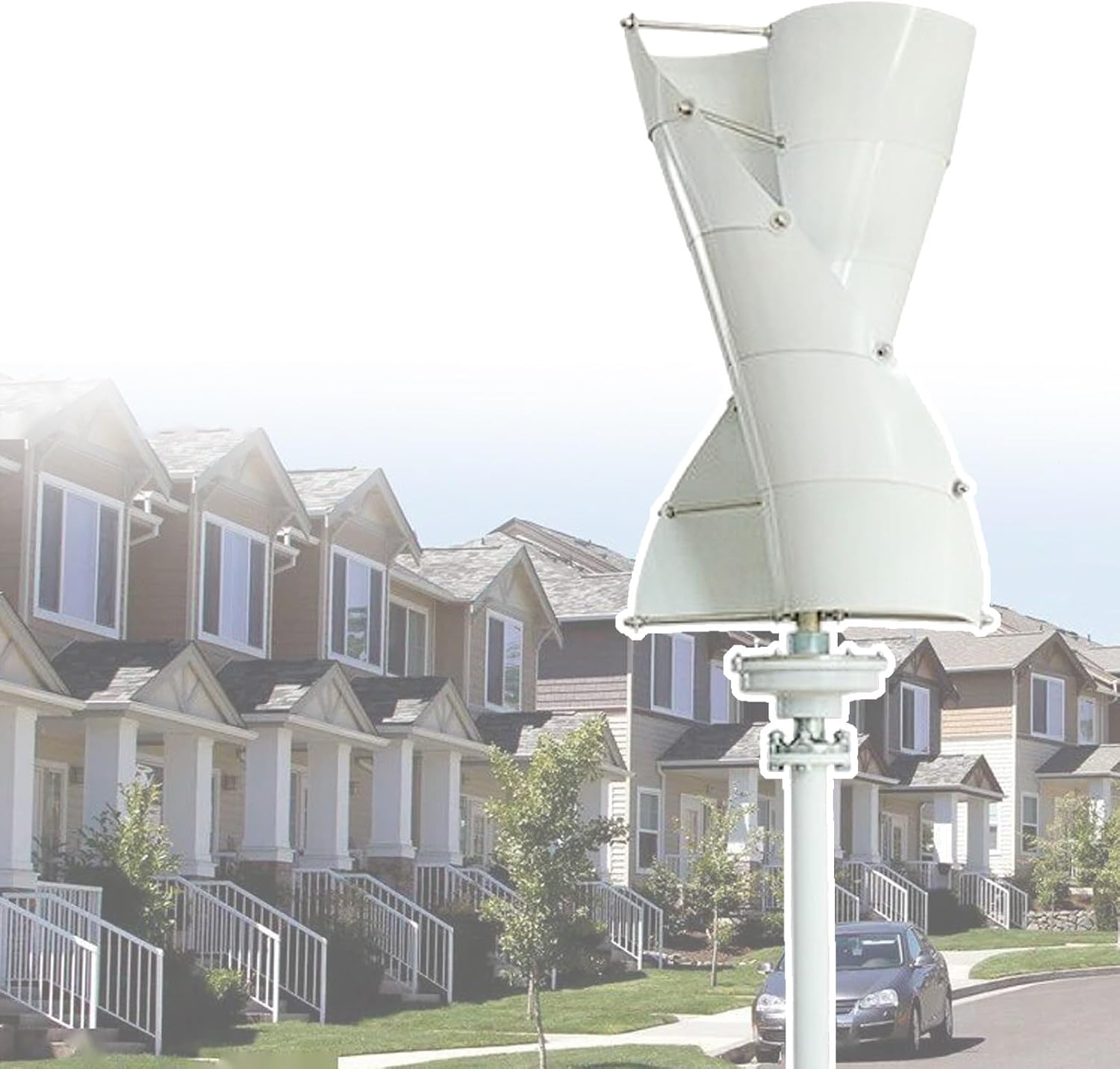 Vertical Aluminum Alloy Wind Turbine Generator, 800W 12V/24V/48V Generator Wind Turbine, for Boats, Terraces, Cabins or Home,12V