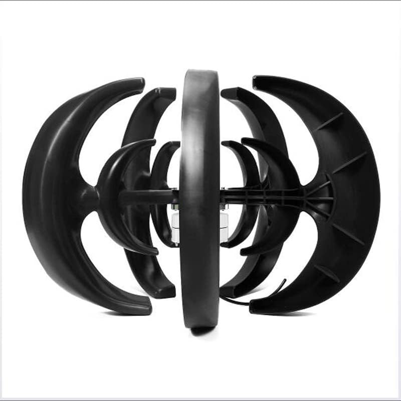 Vertical Axis Lantern Solar Wind Turbines Generator, 12V 24V 48V 10000W 5 Blades Vertical Wind Turbine Generator Kit for Home Camping(with MPPT Controller)