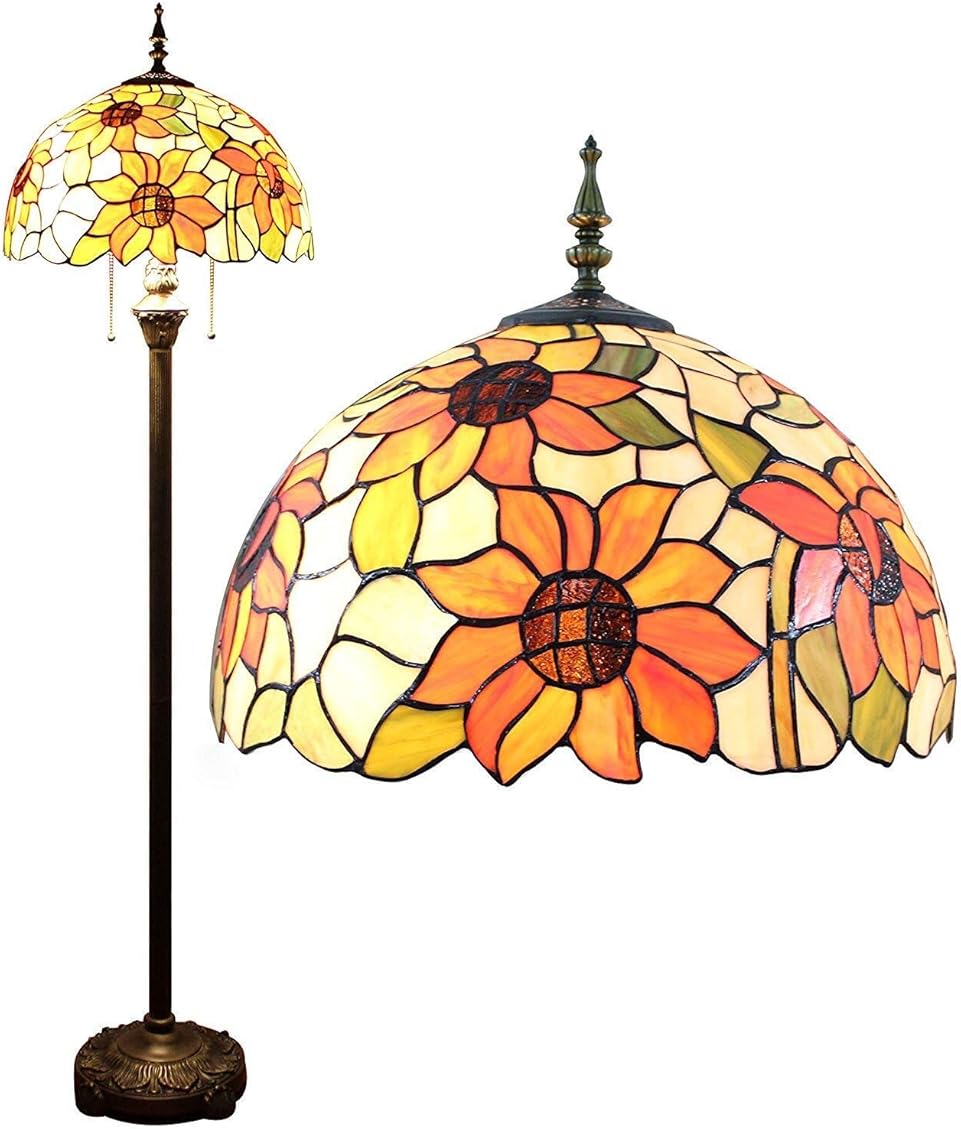Floor Lamp Standing Lamp for Bedroom Style Floor Lamp 16-Inch Pastoral Sunflower Floor Lamp Bedroom Lamp Living Room Lamp