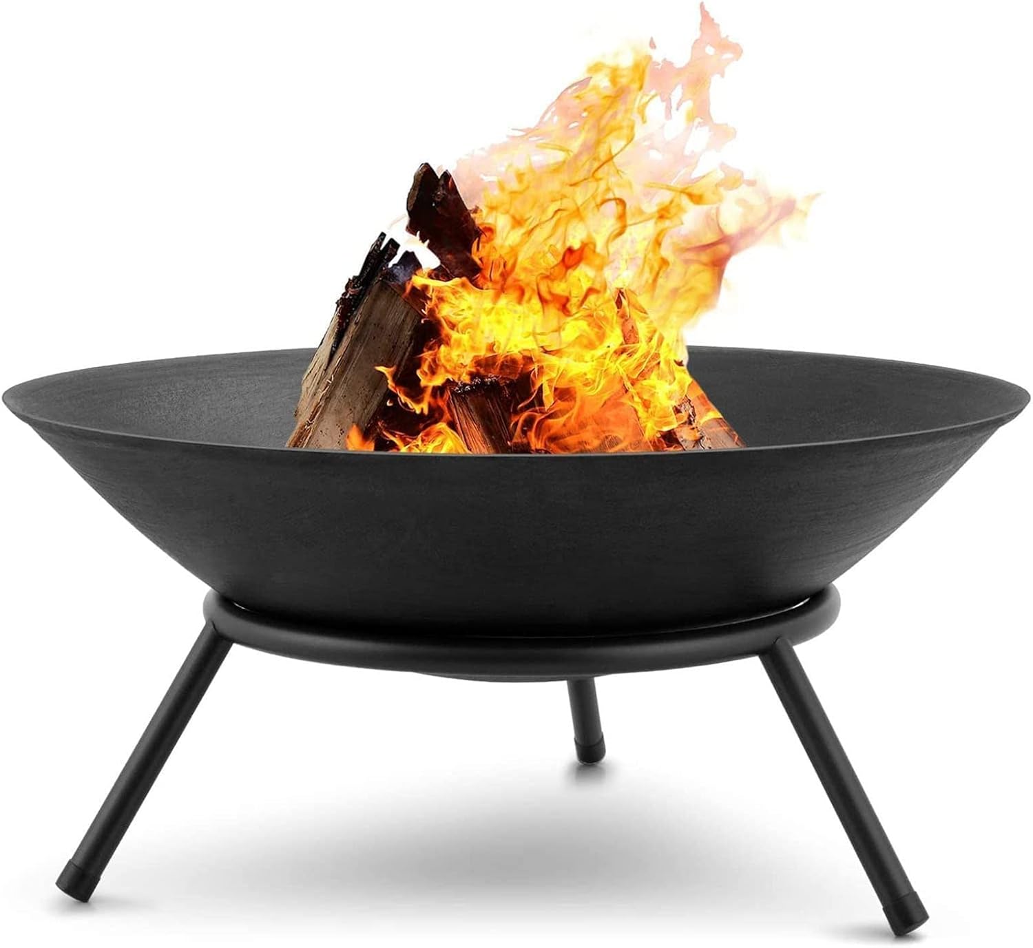Outdoor Garden Fire Pit Basket Patio Heater Log Wood Charcoal Burner Brazier Outdoor Firepit Garden Patio Fire Basket Grill Round Stove Patio Heater Bowl