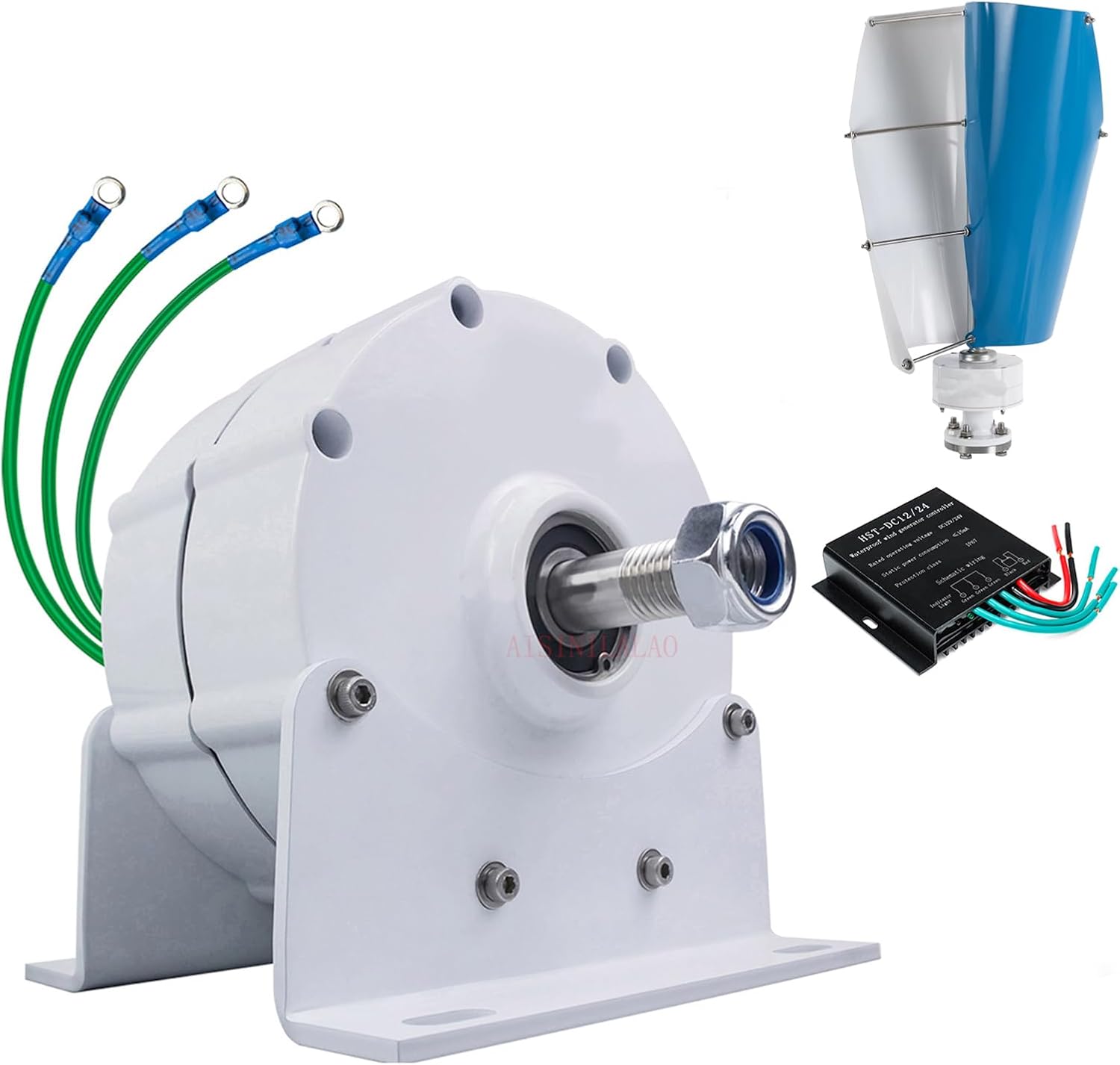 Three-Phase Alternator 300R/Min Low Speed 600W 12V 24V 48V Gearless Permanent Magnet Generator AC Alternators Use Wind Turbine Water Turbine