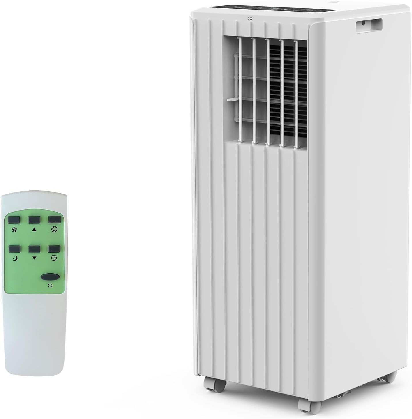 8000 BTU Portable Air Conditioner - 3 in-1 Cooling, Dehumidifier & Fan, Quiet AC Unit for Rooms Up to 350 Sq.Ft, 24H Timer, Remote Control & Window Kit Included, White