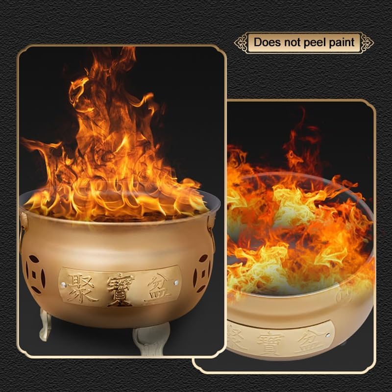 Fire Pit, Burn Cage, Garden Incinerator, with Lid and Handle, Trash Burning Containers, Burn Barrels for Outside, for Patios, Decks and Backyards(Red)