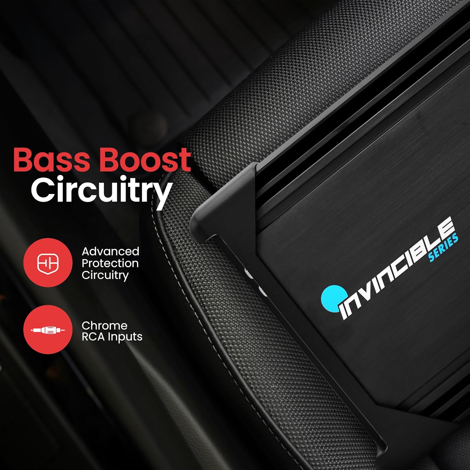 Pyle 2000W 12″ Class AB MOSFET Amplifier – Invincible Series 2-Channel Monoblock Car Audio Amp, High Power Performance with Advanced Protection Circuitry, Compact Design, PWM Power Supply