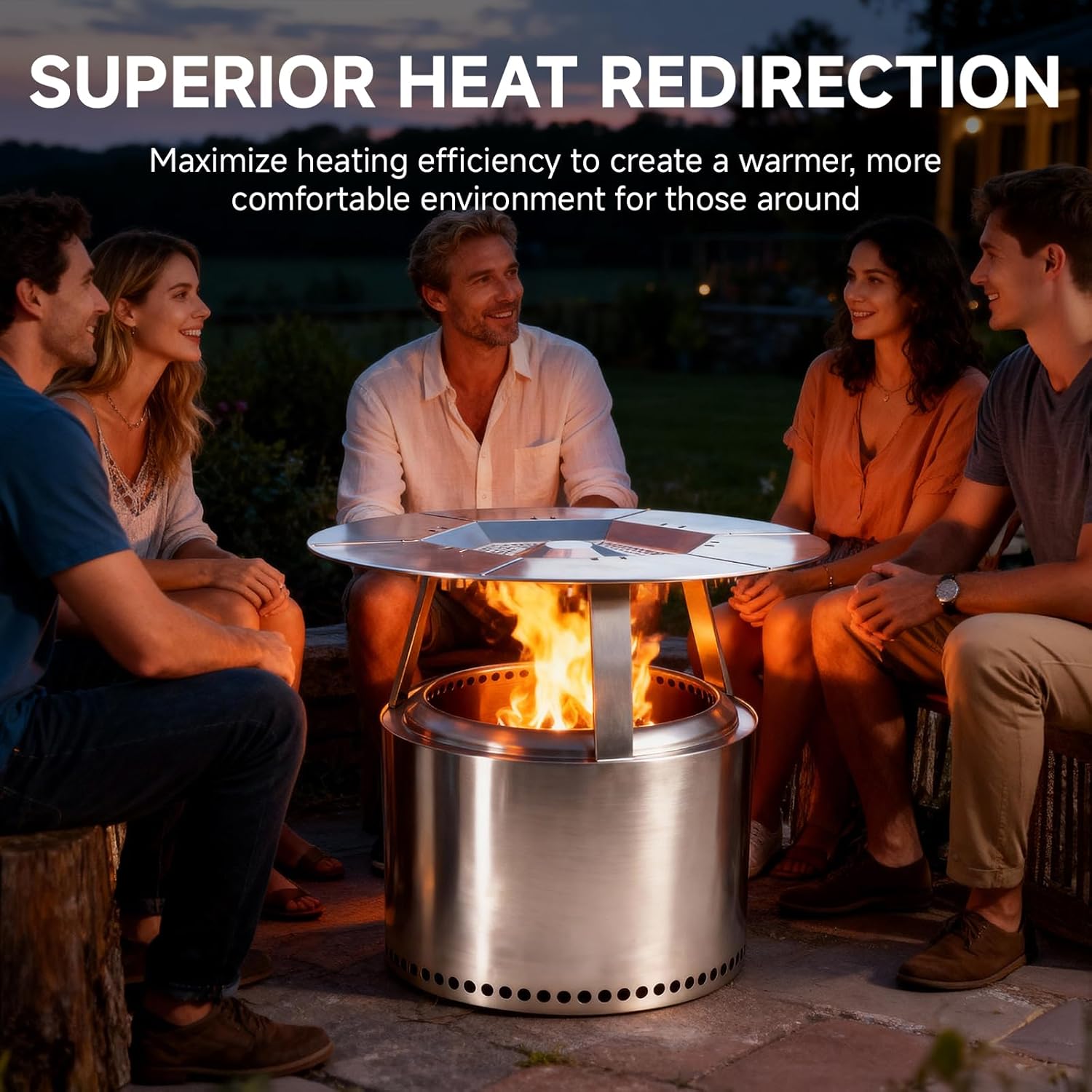 Fire Pit Heat Deflector for Solo Stove Bonfire 19.5