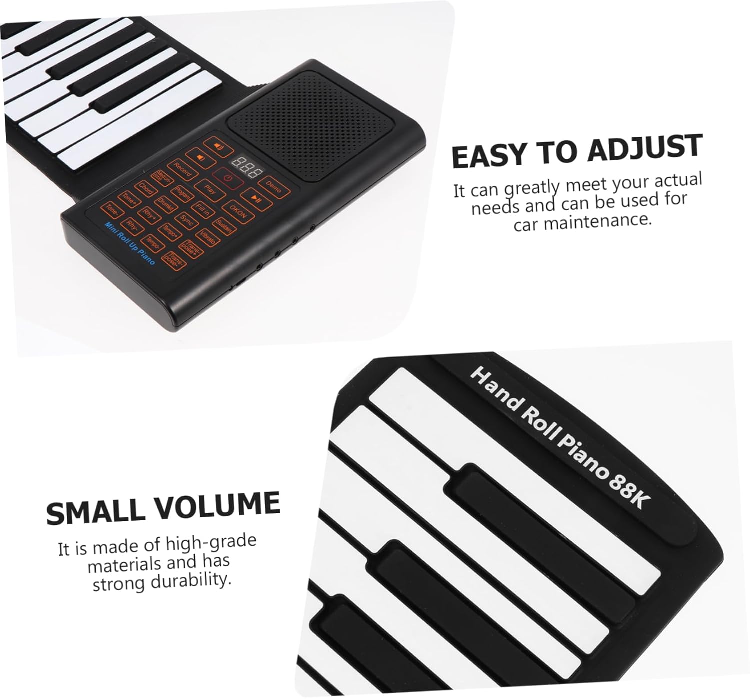 KESYOO Keys Foldable Piano for Boys and Girls Midi Keyboard Piano Drum Rechargeable Hand Rolled Weighted Keyboard Ages