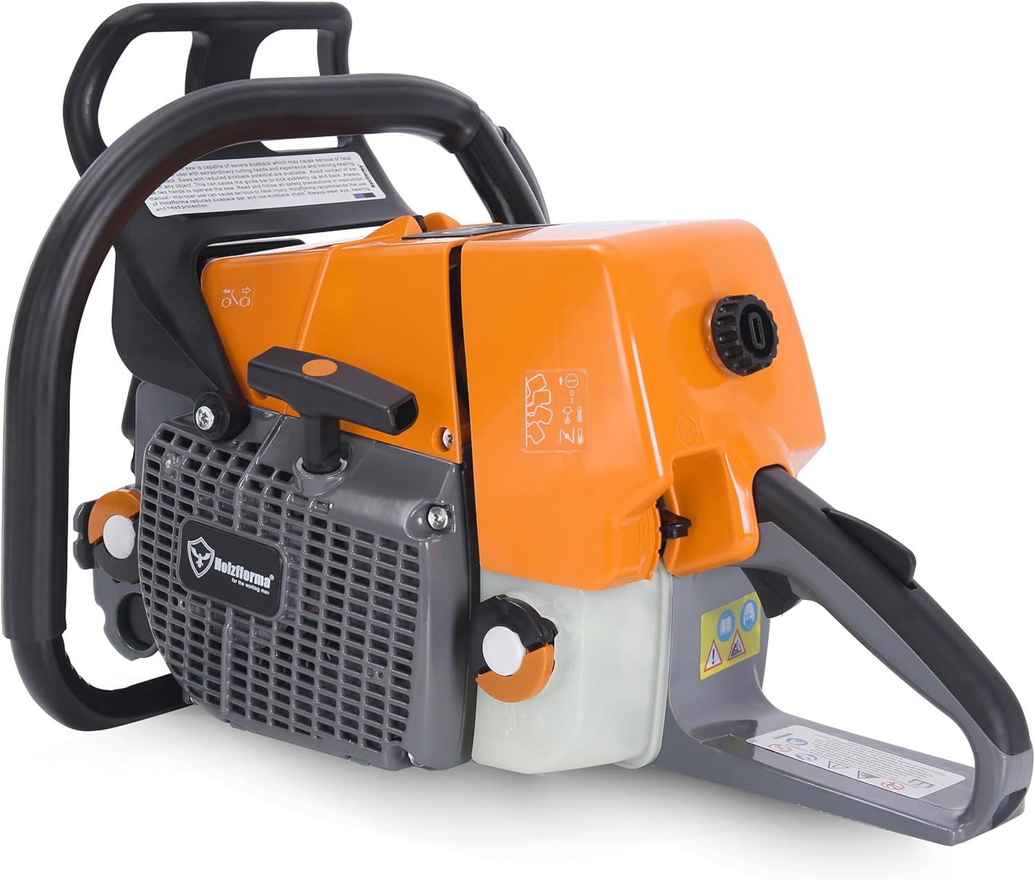 Farmertec 76.5cc G466 Gasoline Chain Saw Power Head Orange Drak Grey Standard 7 tooth .3/8