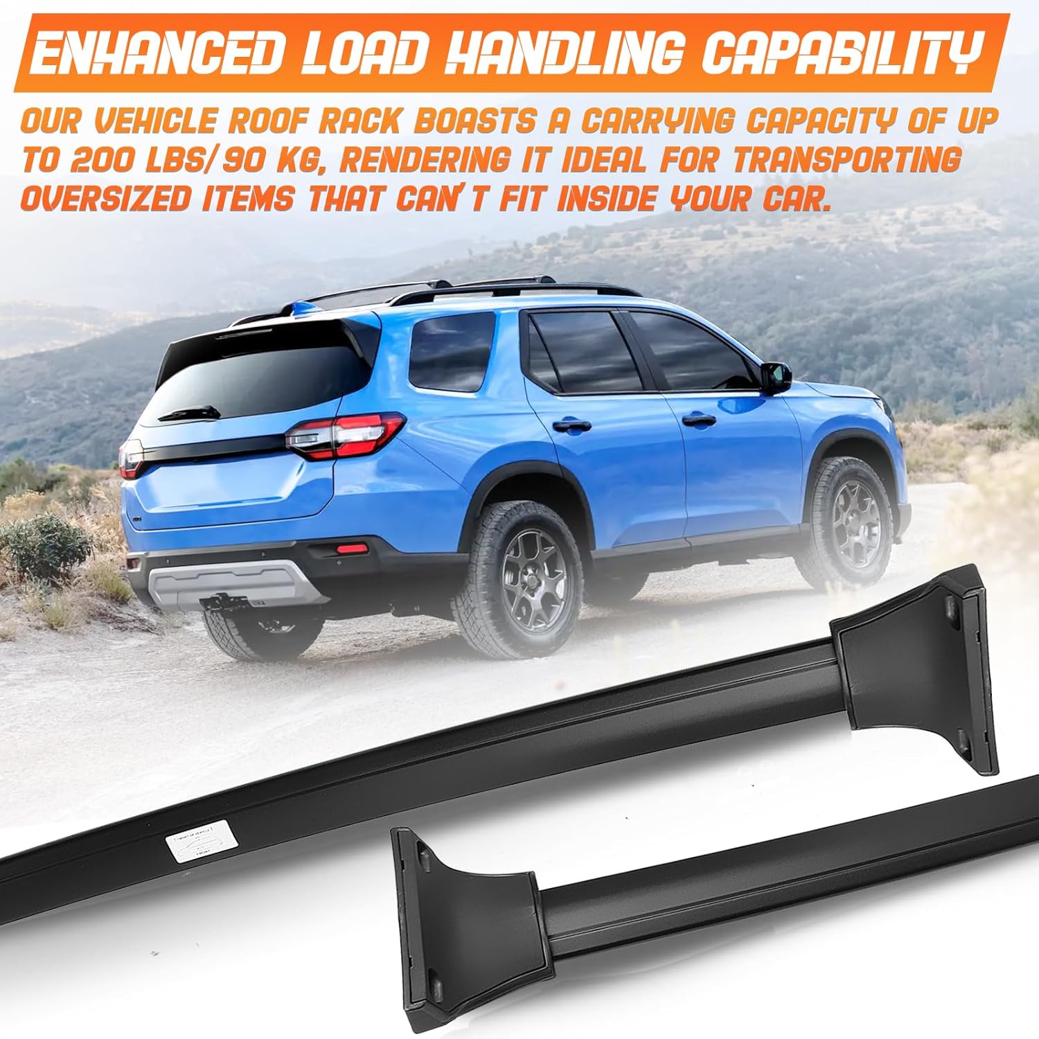 Roof Rack Cross Bars Luggage Carrier Fit for Honda Pilot 2016-2022, Capable of Supporting Up to 200 lbs/90 kg, Ideal for Roof Bags, Roof Boxes, Bike Racks, and Various Other Accessories.